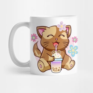 Boba Cat Tea Neko Girl Teen Bubble Kawaii Anime Japanese Mug